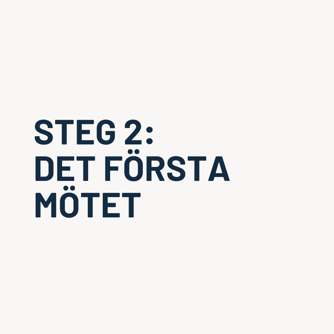 Steg 2: Det första mötet